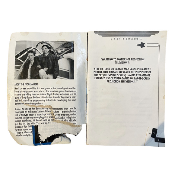 F22 Interceptor (Sega Genesis, 1991) COMPLETE -With Manual - Picture 3 of 9